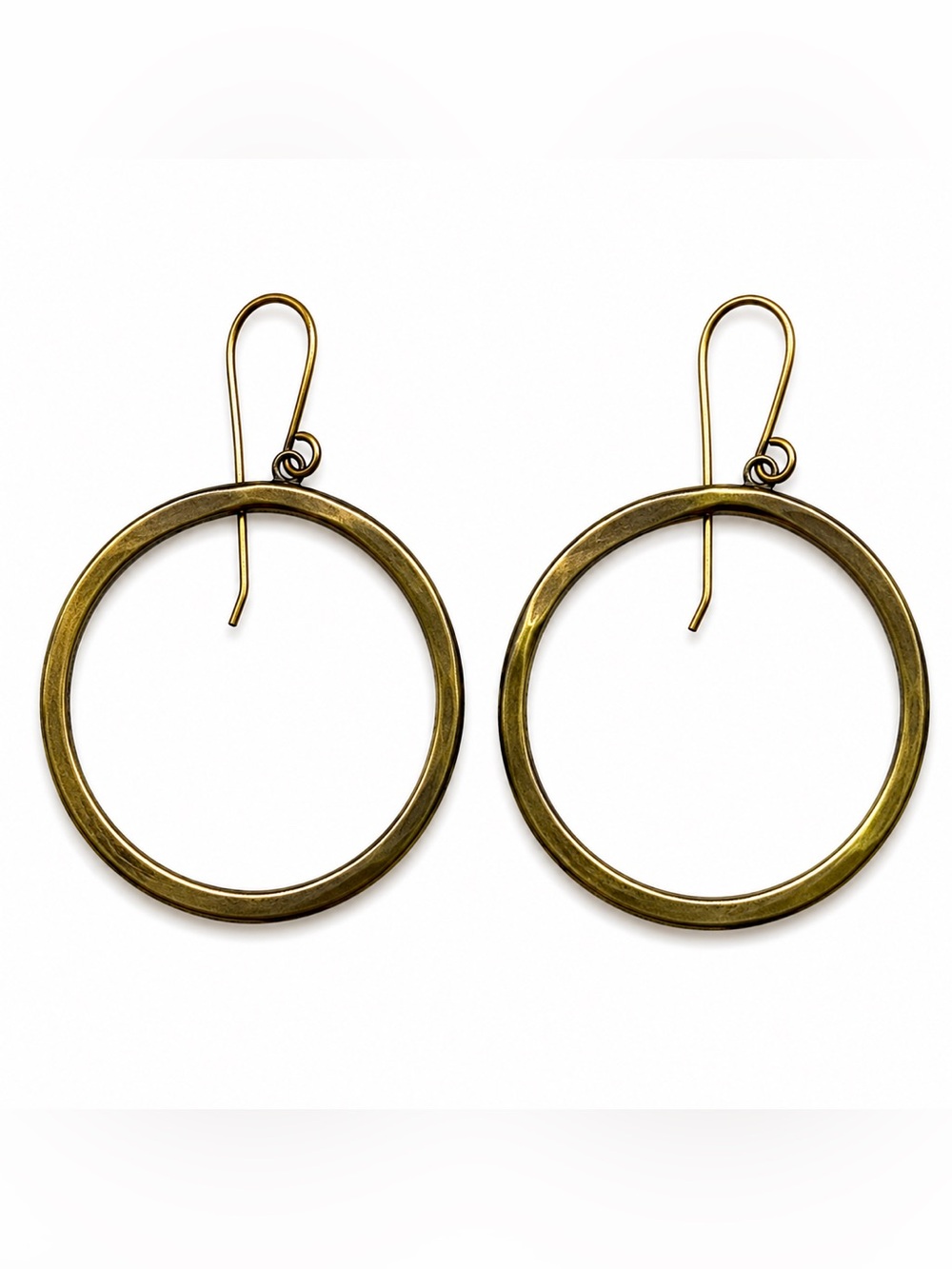 Minimalist Gold-Tone Hoop Drop Earrings - Women Jewelry